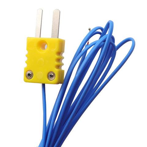Go To Pro Grade K Type Mini Thermocouple Temperature Probe 2 Meter Cable Pack Of 2 For General Temperature Measurement From Minus Forty To Two Hundred Fifty Celsius Compatible With Type K Instruments