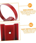 Wall Fire Extinguisher Rack Mount Holder Iron Bracket Easy To Install No Fuss Setup, red ring design, and easy installation shown.