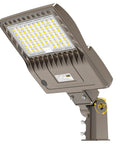 LED Parking Lot Light With Photocell, 19000 Lumens Shoebox Pole Fixture with adjustable mount, 5700K, IP65, DLC UL Listed