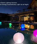 Inflatable Solar Floating Pool Lights Glow Globes 14 Inch Waterproof IP68 LED Lit Color Changing Night Lights for Pool Beach