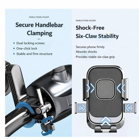 Badass Motorcycle Phone Holder For Crf1100L Africa Twin Dct. Heavy Gauge Alloy Shockproof Plate With Full 360 Spin And Deadbolt Lock. Snap Tight Install Keeps Your Gear Locked Down Through Wild Dirt Tracks And Summer Cruises.