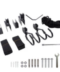 Heavy Duty Ceiling Hoist System For Garage Storage With Aluminum Construction, 125 Lb Capacity Overhead Lift hardware components