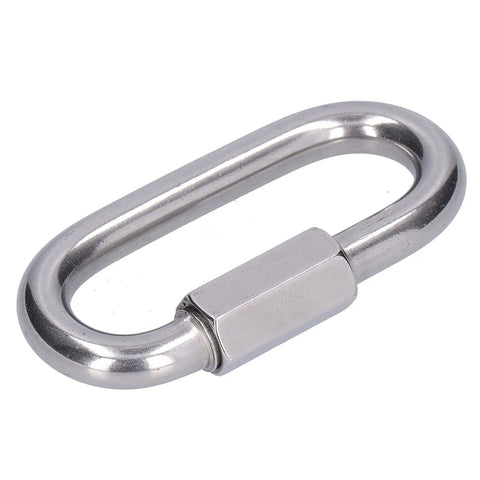 Stainless Steel Quick Link Connectors Set With Threaded Carabiners For Outdoor Gear Go To Small Locking Chains Easy Install For Camping Hiking Boating M10 Heavy Duty