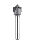 Quarter Inch Shank Roundover Router Bit With Half Inch Cutting Diameter And Quarter Inch Radius Carbide Two Flute Bead Roundover Bit