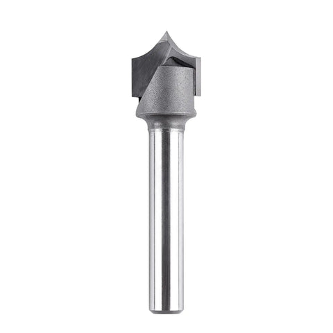 Quarter Inch Shank Roundover Router Bit With Half Inch Cutting Diameter And Quarter Inch Radius Carbide Two Flute Bead Roundover Bit
