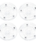 Top Tier Heavy Duty 3 Inch Clear Acrylic Lazy Susan With Hella Smooth Swivel Bearings, Set of 4 for effortless storage.