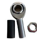 Professional Grade Bulletproof Ball Bearing Heim Joints Two Pack includes high strength 5/8 chromoly rod end joint with nut.