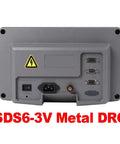 Boss Level Digital Readout Kit For Lathe Mill Rig Featuring Heavy Duty Alloy Housing With Lightning Fast Response And No Sweat Precision Scaling From 100 To 1000 Millimeters Ready To Go back view with input ports and power switch.