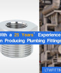 Top Shelf Stainless Steel 316 Hex Bushing Reducer Fitting One Inch Male To One Half Female Npt Pipe Connector Marine Fuel Water Line bulk fitting.