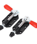 Two Pack Push Pull Toggle Clamp Set, Adjustable 20mm Quick Release Clamp For Woodworking Jigs And Fixtures, red handle