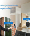 Dope Smart Video Doorbell Camera With WiFi Connect Wireless Doorbell Chime in modern home environment with person using chime
