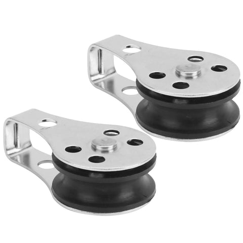 Two Pack 25mm Stainless Steel Bearing Wheel Pulley For Marine Rope Towing Kayak And Sailing Heavy Duty Rust Resistant 304 SS