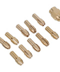 11 Piece High Precision Copper Collet Chuck For Your Rotary Tool! Set of copper collet chucks with varying sizes for precise drilling.