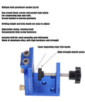 Rock Solid Oblique Hole Locator And Pocket Hole Jig Kit For Precise Woodworking Joint Alignment featuring adjustable clamp and aluminum alloy construction.