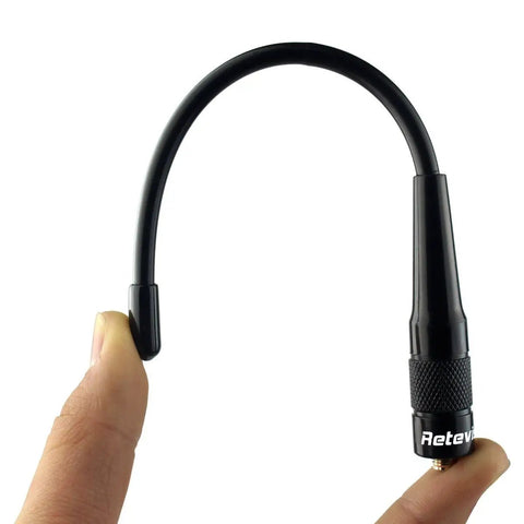 Flexible 7.9 inch Beefed Up SMA Female Ham Radio Antenna whip for VHF UHF 144 430 MHz, designed for Retevis handheld radios.
