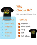 20 Sheets Heat Transfer Paper For T Shirts 8.5 By 11 Inches Printable Transfer Vinyl For Dark Fabric With Vivid Color And Durable Iron On Finish Easy Peel And Smooth Results On Dark Tees, showcasing vibrant colors and soft material on black t-shirt mockup.