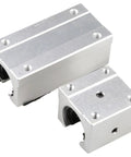 Aluminum Block 16mm Linear Motion Ball Bearing Slide With Guide Rail Set For CNC Machines, High Precision Linear Guide System, 4 Pieces, Smooth, Durable 16mm Rail Kit For Precision Motion And Easy Assembly, SBR16UU aluminum block