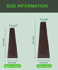 No Fuss Hydroponic Grow Sponges For Aerogarden Replacement Pods, size comparison of sponges before and after soaking