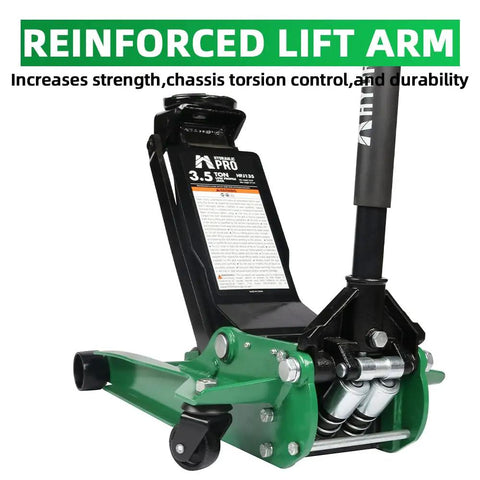 Low Profile Floor Jack Featuring Dual Pump Quick Punch Lift And Rugged Steel Construction For Tough Daily Garage Tasks And Smooth Easy Rolling Up To Three Ton Payload
