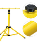 Adjustable Archery Target Stand Heavy Iron Tripod for Backyard Range with rust-resistant frame and height adjustment knobs.