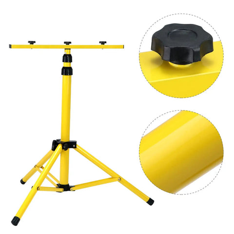 Adjustable Archery Target Stand Heavy Iron Tripod for Backyard Range with rust-resistant frame and height adjustment knobs.