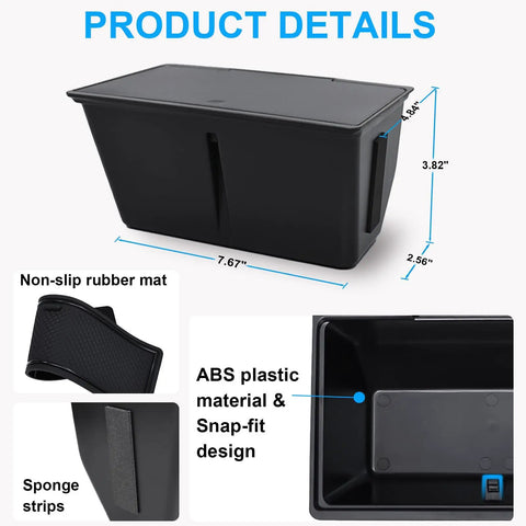 Toyota Tundra And Sequoia Hidden Center Console Organizer With Press Open Secret Compartment Fits 2022 2023 2024 2025 2026 SR SR5 Limited TRD Pro details