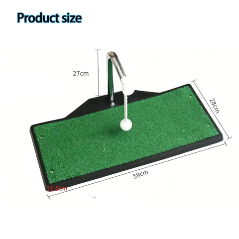 360 Degree Auto Return Golf Swing Training Aid With Five Height Adjustable Settings Home And Indoor Club Practice Simulator showing dimensions