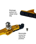 Four Piece Premium Bike Brake Pads For Mountain Bikes With V Brake Compatibility showing drainage pattern in silver finish