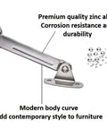 Lid Support Hinge Satin Nickel Folding Stay With Soft Close For Toy Box Drawer Window Wardrobe Or Cabinet Doors Adjustable