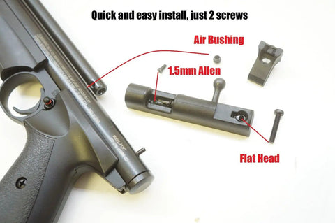Scope Rail Mount Adapter for Crosman 1377 1322 components and screws for easy installation.