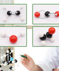 Pro Grade Organic Chemistry Molecular Model Kit With 303 Pieces, 122 Atoms And 180 Bonds, student using model for learning.