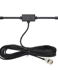 VHF UHF Car Window Adhesive Mount Antenna For Police Scanner And Ham Radio, BNC Male Dipole, cable coiled, connector visible