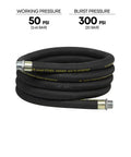 Coiled Anti Static Fuel Transfer Hose 12 Feet Long 1 Inch ID With 1 Inch NPT Male Ends Nitrile Construction For Diesel Gasoline Kerosene