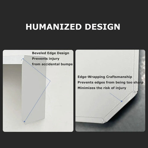 Humanized design features of Heavy Duty Outdoor EV Charger Enclosure and Rainproof Steel Cover showing beveled edges.