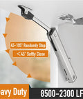 Heavy Duty Hydraulic Adjustable Door Hinge With Silent Operation For Interior And Exterior Doors Built To Last, Smooth Close, Easy Install, Tough As Nails Hardware For High Traffic Entryways, 8500-2300 LF, silver metal hinge