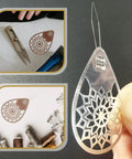 Three Piece Rose Gold Sewing Needle Threaders For Easy DIY Threading Hand Sewing Embroidery And Cross Stitch Projects Lightweight Portable Tools To Save Time And Effort rose gold teardrop needle threader with floral cutout