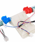 Washer Water Inlet Valve Replacement Exact Fit For W11101906 with red and blue connectors and attached wiring
