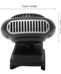 Front view of a compact portable heater pumping out kickin warmth indoors with dual temp settings and 18V battery powered.