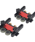 Beast Mode Adjustable Featherboard Kit With Smooth Polyurethane Wheels For Table Saw Feeding And Router Table Safety Rock Solid Aluminum Frame Hella Tight Grip All Day Long, featuring two featherboards with poly wheels.