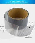 Three Layer Waterproof Adhesive Screen Repair Tape For Fast Hole And Tear Fixes, Fiberglass Repair Kit In Gray, showing layers