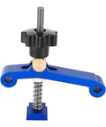 Jiawu T Slot Clamp Boss for Woodworking and Metalworking with Adjustable Positioning and Strong Clamping Force in blue design.