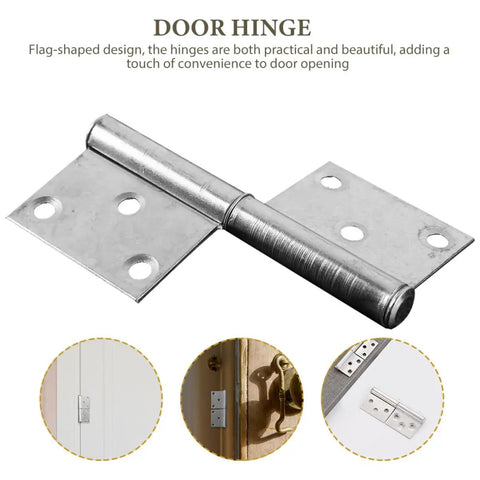 Heavy Duty Weld On Flag Door Hinges For Five Inch Thick Metal Doors Detachable Front And Household Iron Door Hardware Pair