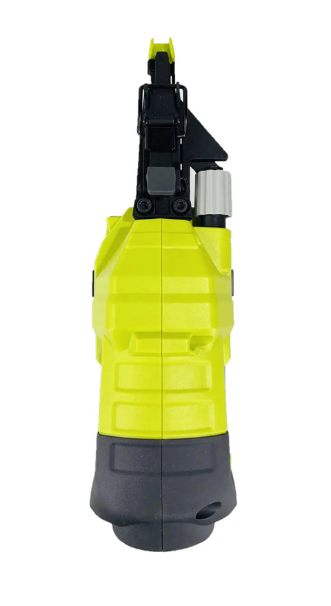 Ultra Pro Grade Badass Cordless Brad Nailer With 18 Volt Battery And Fast Charger, side view showing battery compartment.