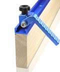 2 Pack T Track Flip Stop For 3 Inch Woodworking Fence Blue Aluminum Pro Grade Miter Saw Stop Block Universal And Double Cut T Tracks Adjustable Arm For Precise Repeatable Cuts on wood
