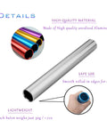 Aluminum Relay Batons For Track And Field, 29 Cm Long, 3.8 Cm Diameter, 50 G Each, Smooth Edges For Safe Grip, Corrosion Resistant High Strength Surface, Official Size Meets National Athletics Federation Standards, 4 Pack, silver baton close-up