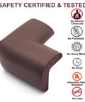 Ultra Tough Baby Proofing Edge And Corner Protectors For Furniture 20.5 Feet High Density Rubber Foam Corner Guard in brown color.