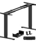 Marsail Dual Motor Electric Standing Desk Frame with adjustable heavy duty steel base and control panel for home office setup.
