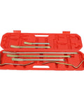 7 Piece Auto Body Repair Kit For Dents And Dings, Dent Repair Rods And Trim Removal Pry Bar, in red carrying case