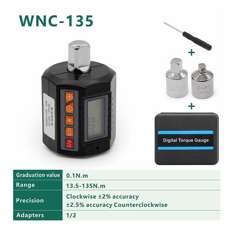 KWUHNJF Digital Torque Meter Adapter Convert Your Wrench For Accurate Tightening. Precision Readout For Car And Bike Repair. Versatile 1/4, 3/8, And 1/2 Inch Drive Sizes. Reliable Electric Tester Tool For Professional And Home Garage Jobs. High Quality