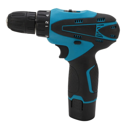 Tough As Nails 12V Cordless Drill Packed With A Sleek 1300mAh Lithium Battery Two Fast Speed Modes And A Bright Built In Led Work Light, side view